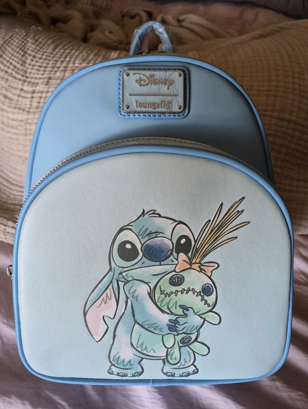 NWT Loungefly Pastel Blue Stitch & Scrump Mini Backpack